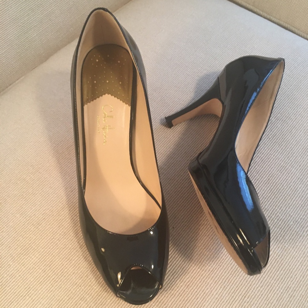 Cole Haan Collection NikeAir Black Patent Peep Toe